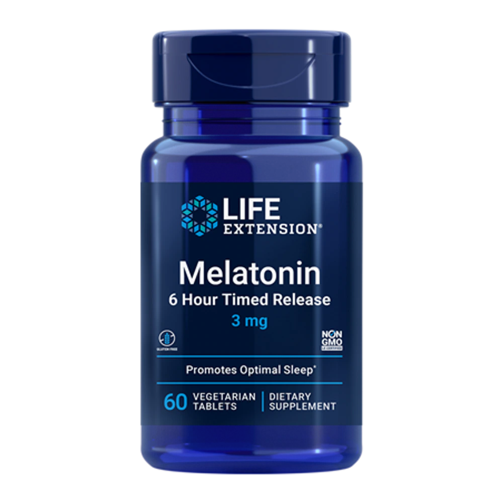 Life Extension - Melatonin 6 Hour Timed Release 750 mcg - 60 Tablets