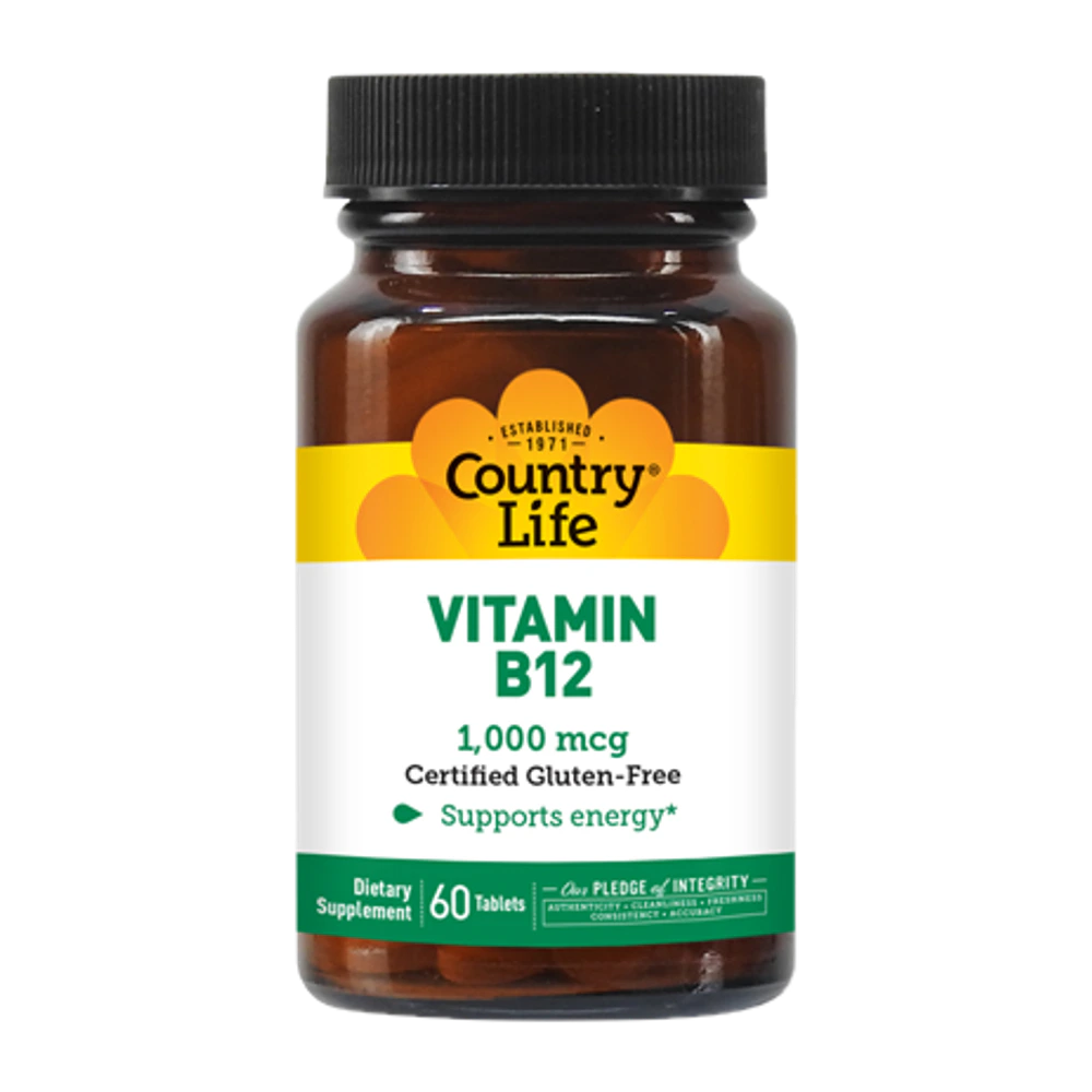 Country Life - Vitamin B12 1000 mcg - 60 Tablets