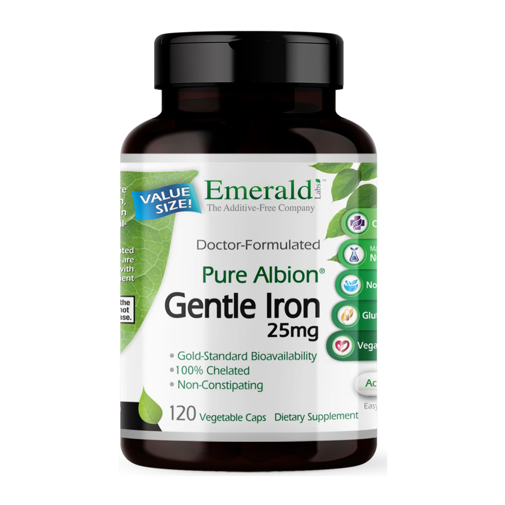 Emerald Labs - Pure Albion Gentle Iron 25 mg - 120 Veg Capsules