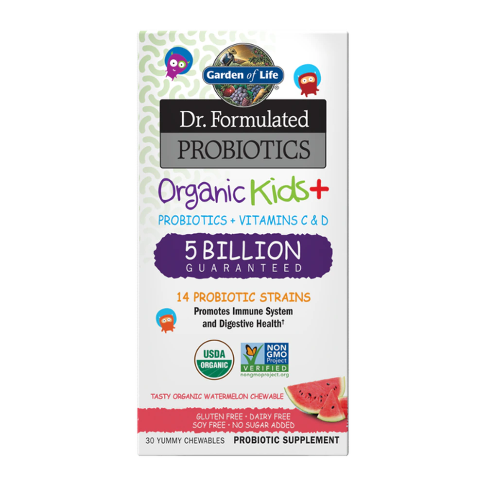 Garden of Life - Dr. Formulated Kids Probiotics 5 Billion Watermelon - 30 Chewables