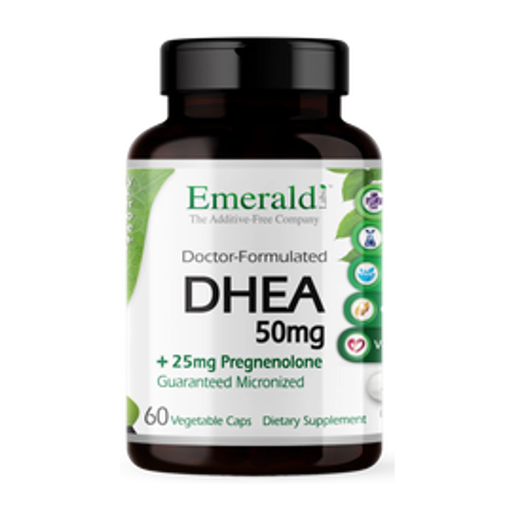 Emerald Labs - Pregnenolone 25 mg + Dhea 12.5 mg - 60 Veg Capsules