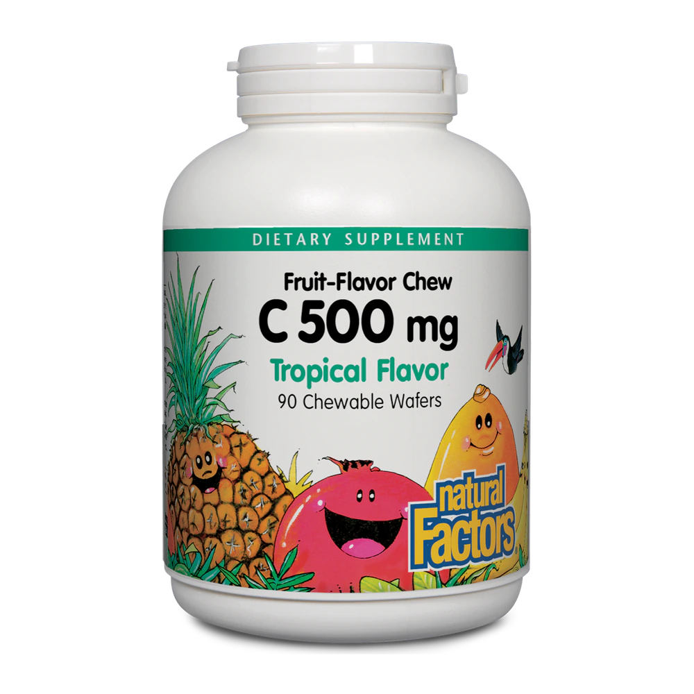 Natural Factors - C 500 mg Natural Fruit Chews Jungle Juice - 90 Tablets