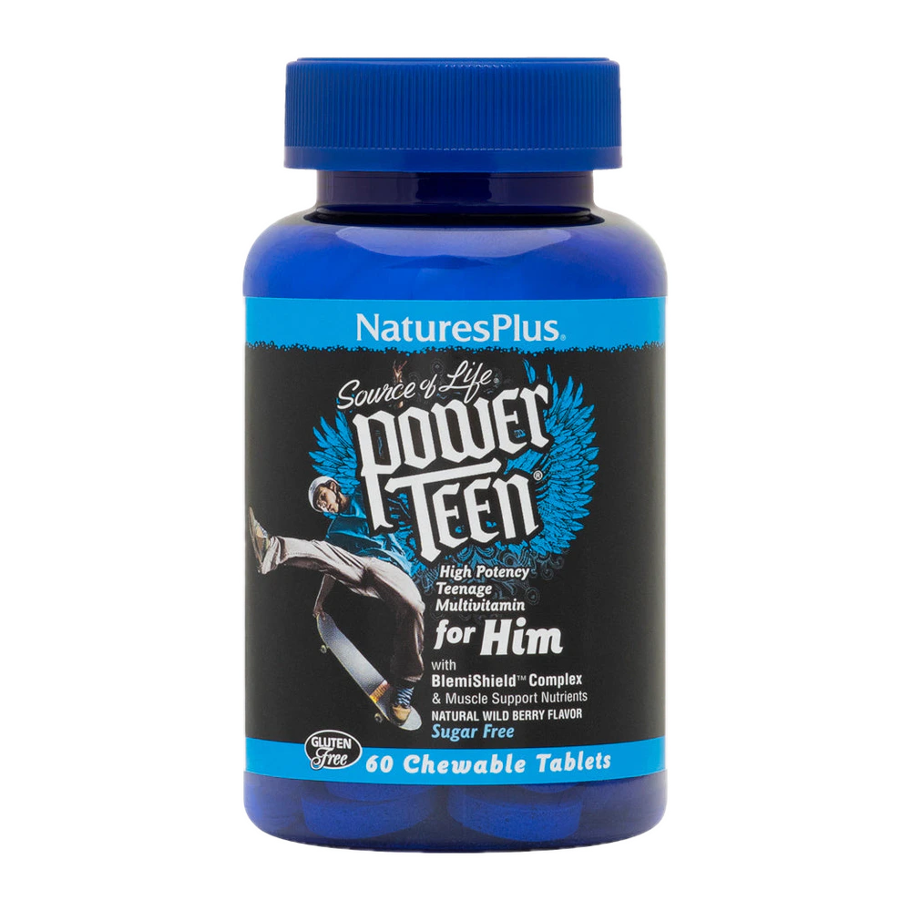 Natures Plus - Power Teen His Chewable - 60 count