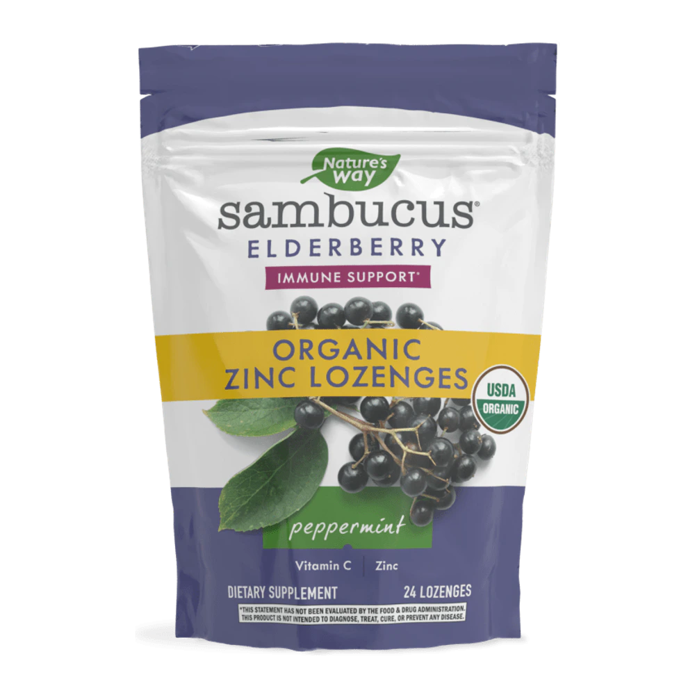 Natures Way - Sambucus Mint ed Zinc Lozenges - 24 count