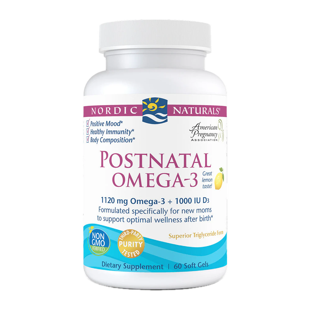 Nordic Naturals - Postnatal Omega-3 Lemon 650 mg - 60 count