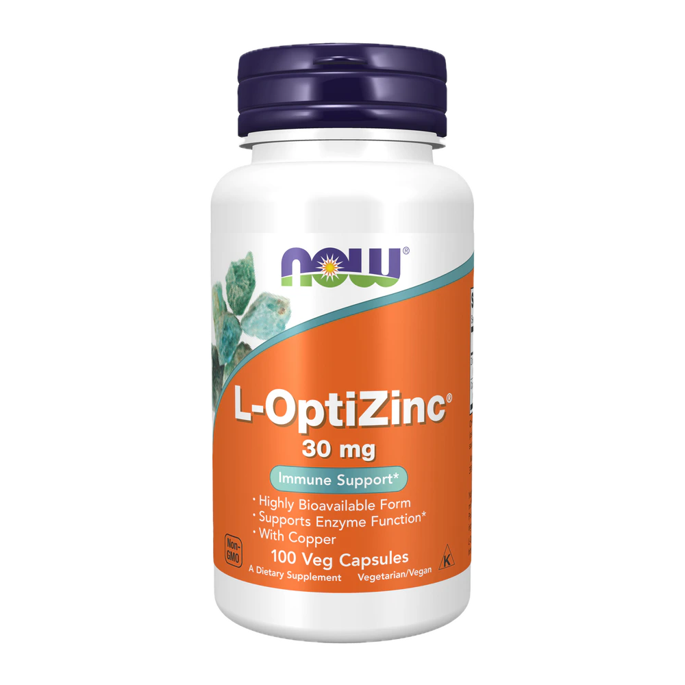 Now - L Optizinc R 30mg + Copper - 100 Capsules