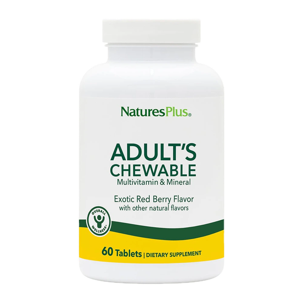 Natures Plus - Adult Chewable Multi Red Fruit - 60 Chewables