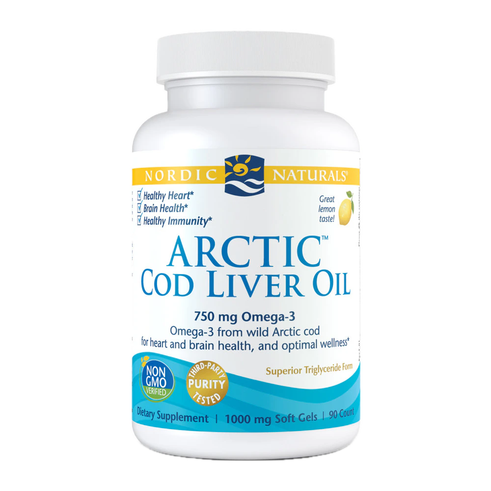 Nordic Naturals - Arctic Cod Liver Oil Soft Gels Lemon - 90 Softgels