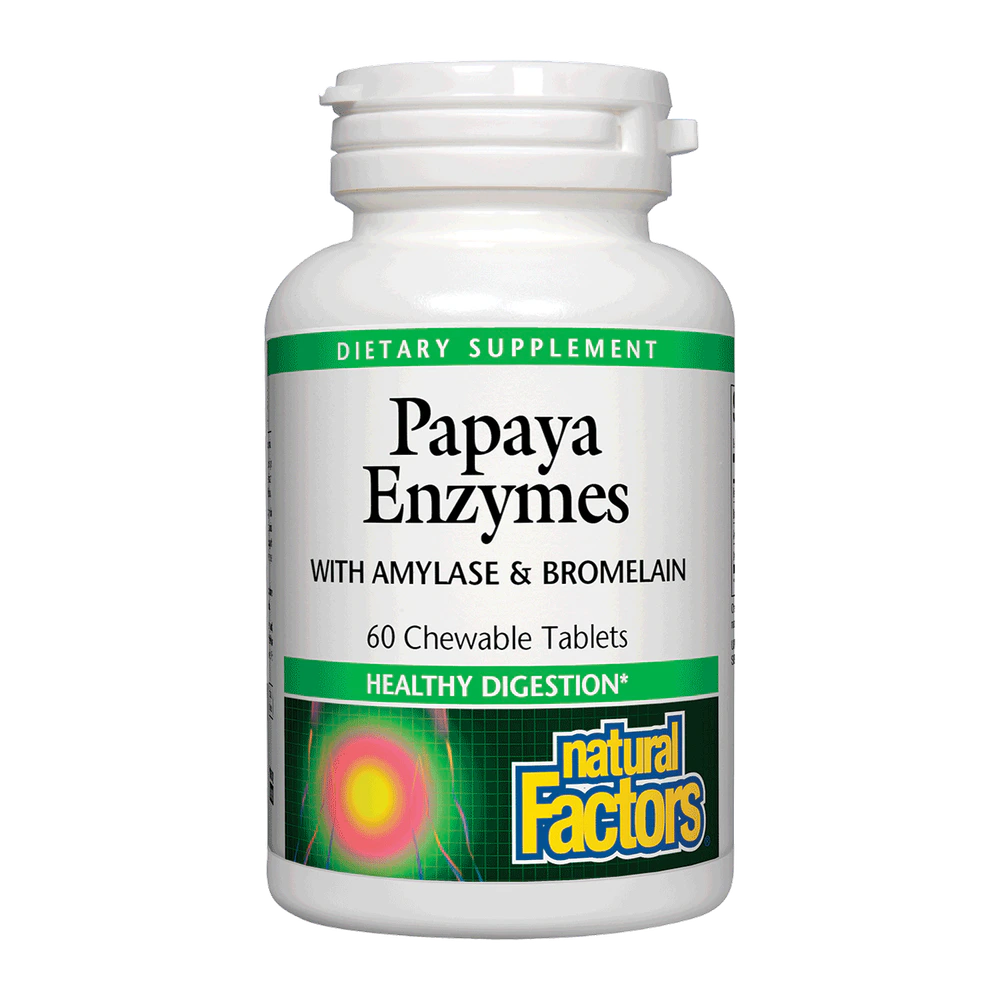 Natural Factors - Papaya Enzyme Chewable - 60 Tablets