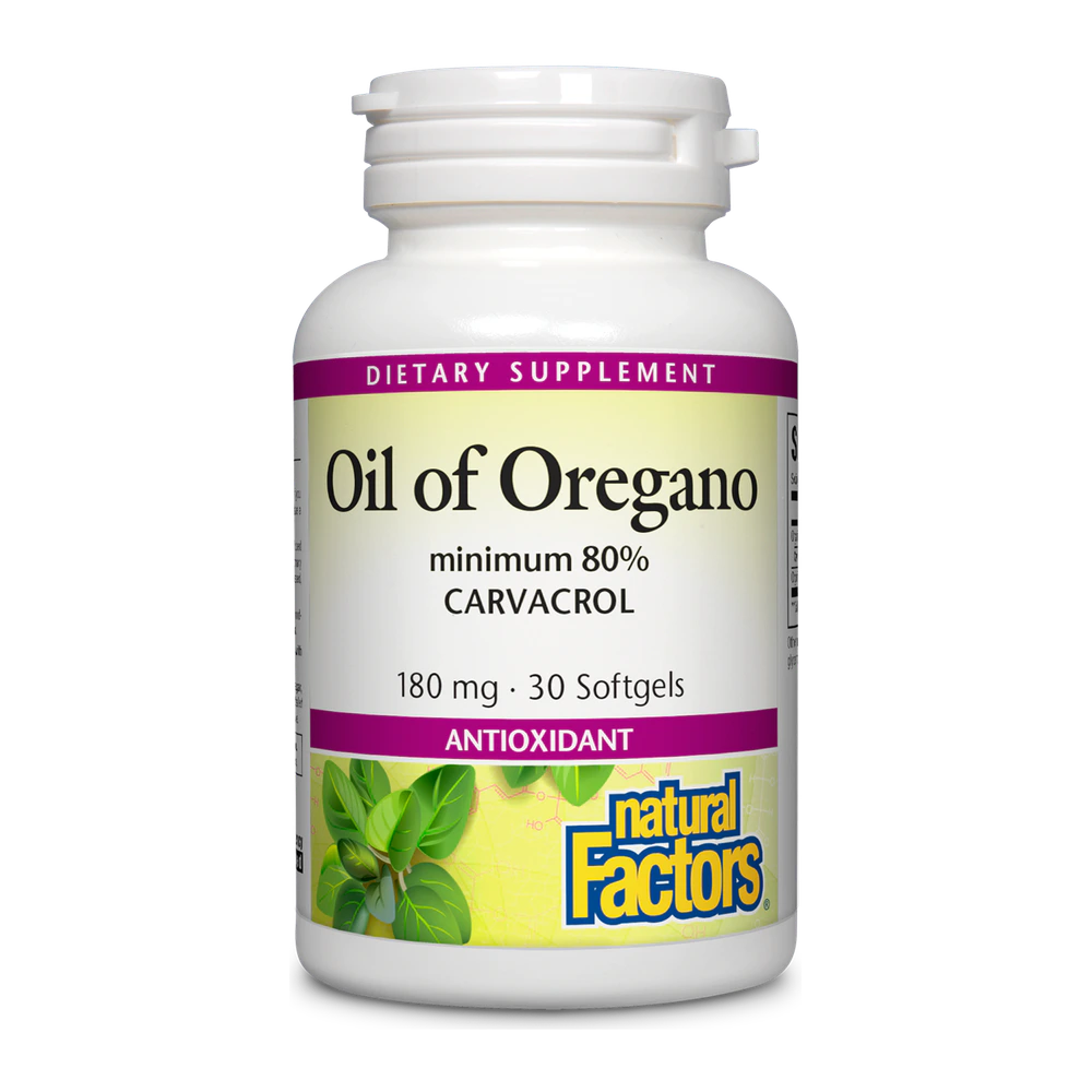 Natural Factors - Oil Of Oregano 180 mg - 30 Softgels