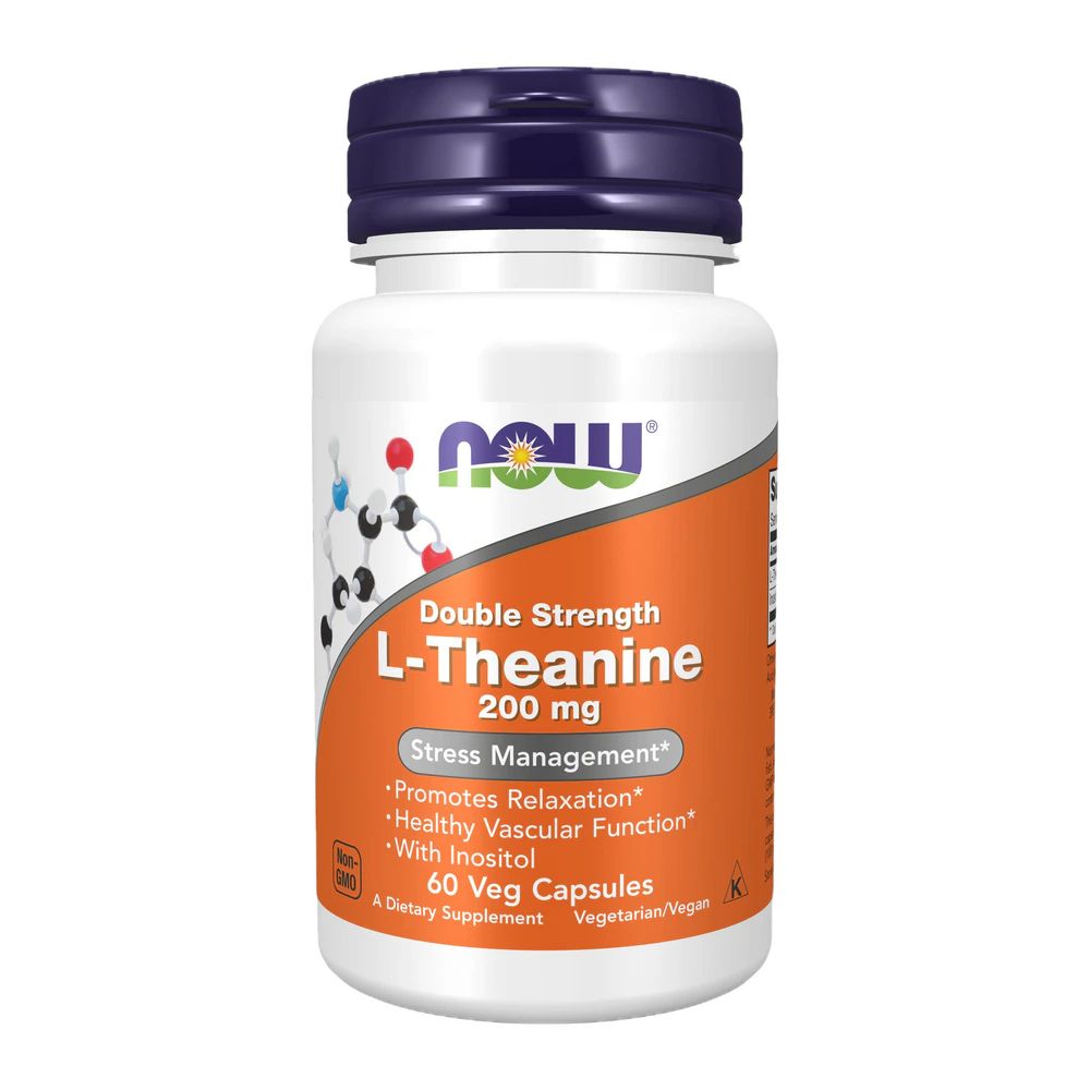 Now - Theanine 200 mg - 60 Capsules