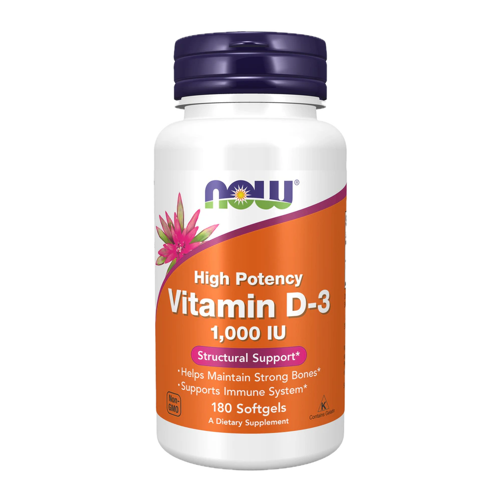 Now - Vit D 3 1000 IU - 180 Softgels
