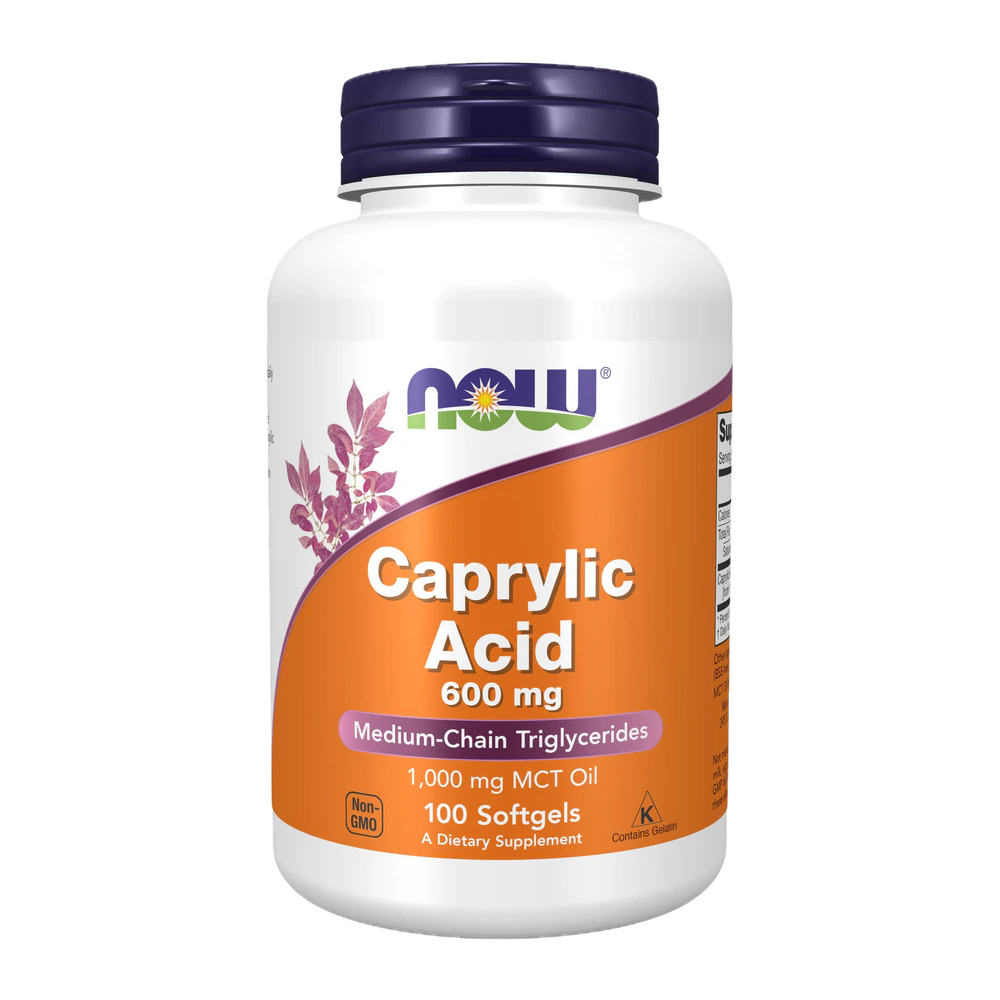 Now - Caprylic Acid 600mg - 100 Softgels