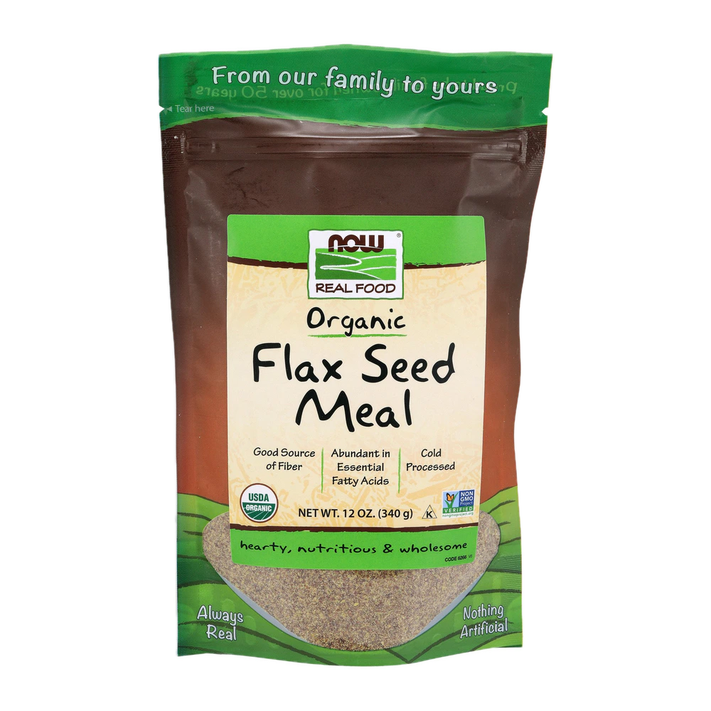 Now - Flax Seed Meal Org - 12 oz