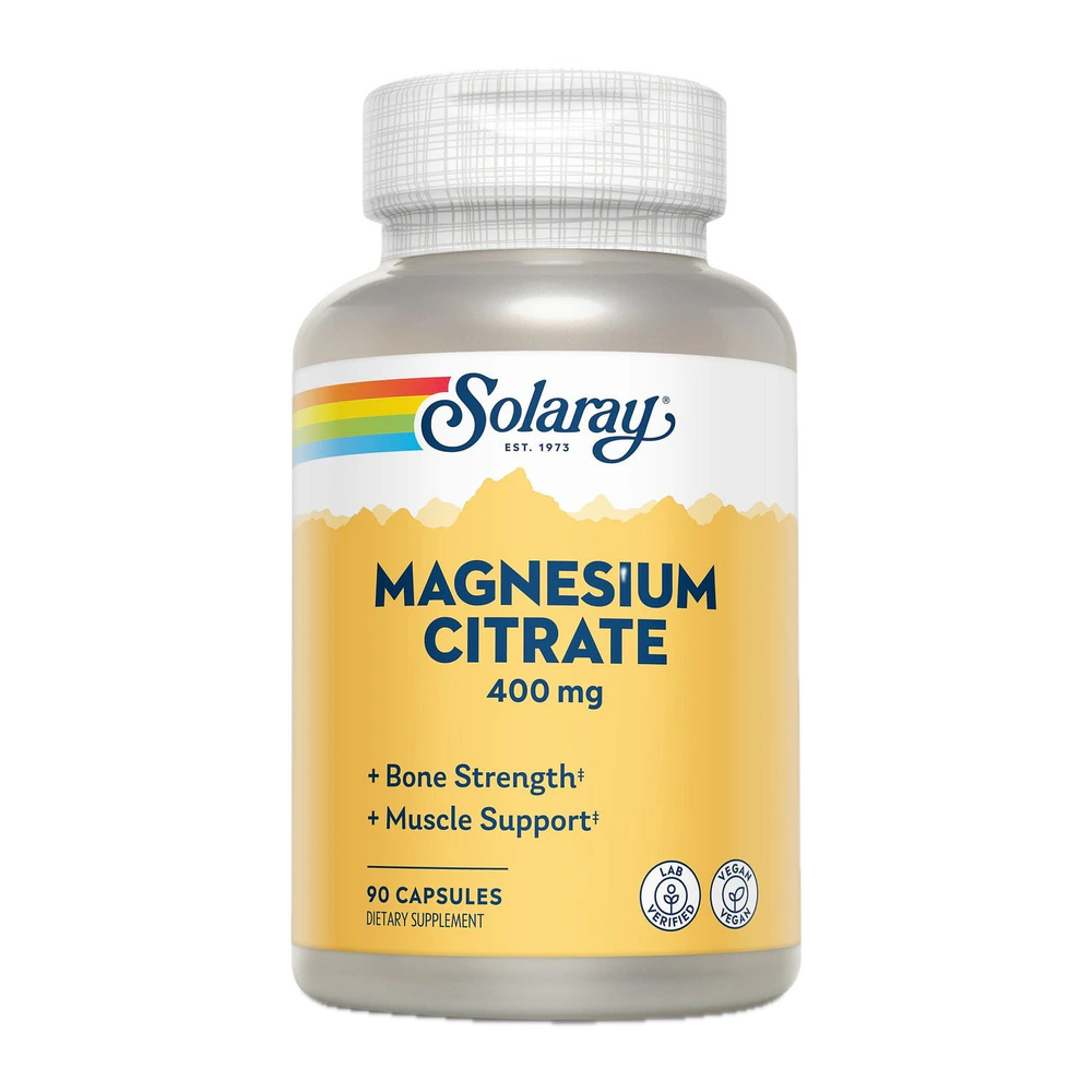 Solaray - Magnesium Citrate 400 mg - 90 Capsules