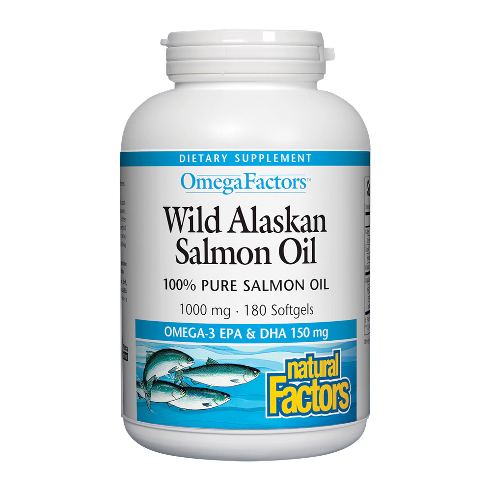 Natural Factors - Wild Alaskan Salmon Oil 1000 mg - 180 Softgels