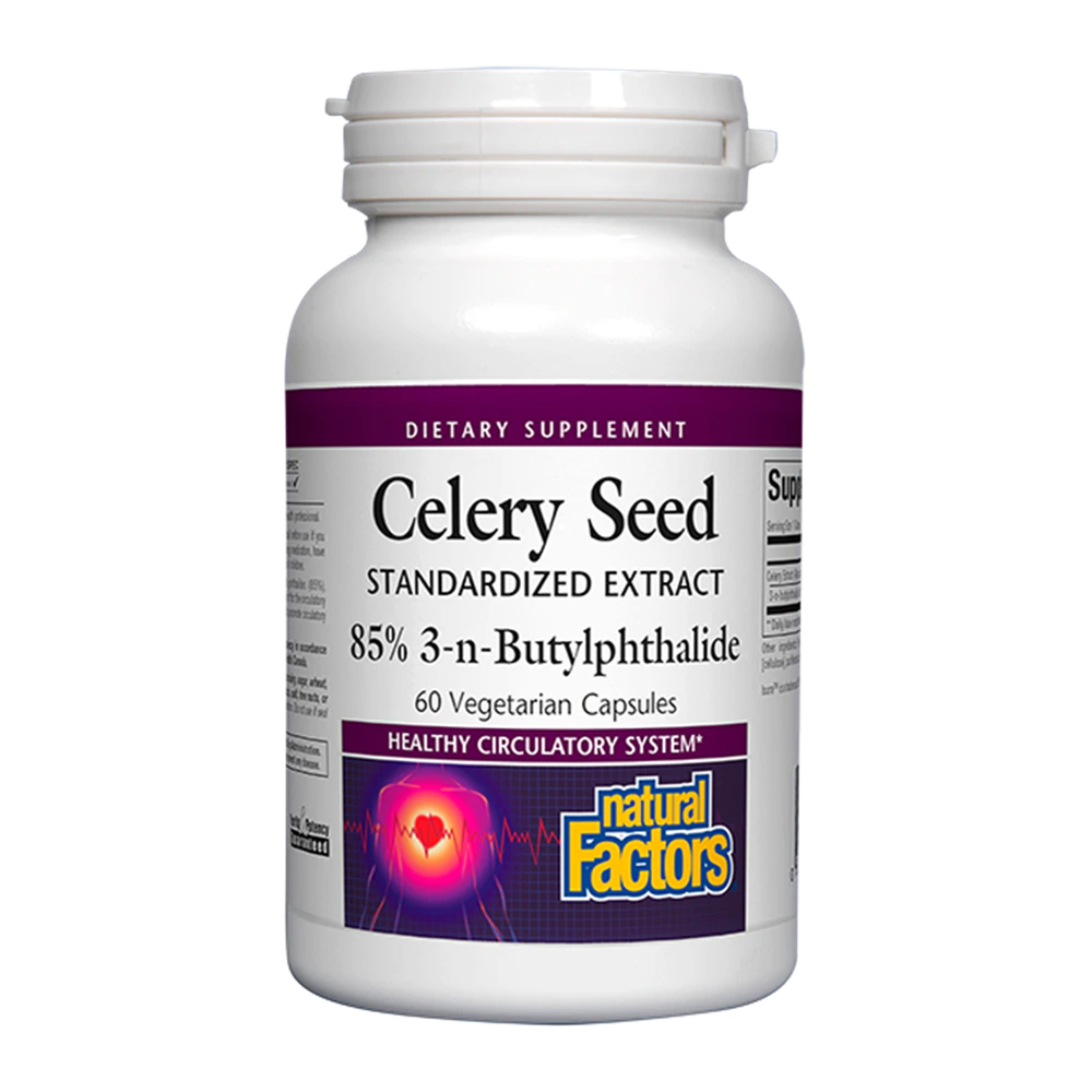 Natural Factors - Celery Seed Extract 85% - 60 Veg Capsules