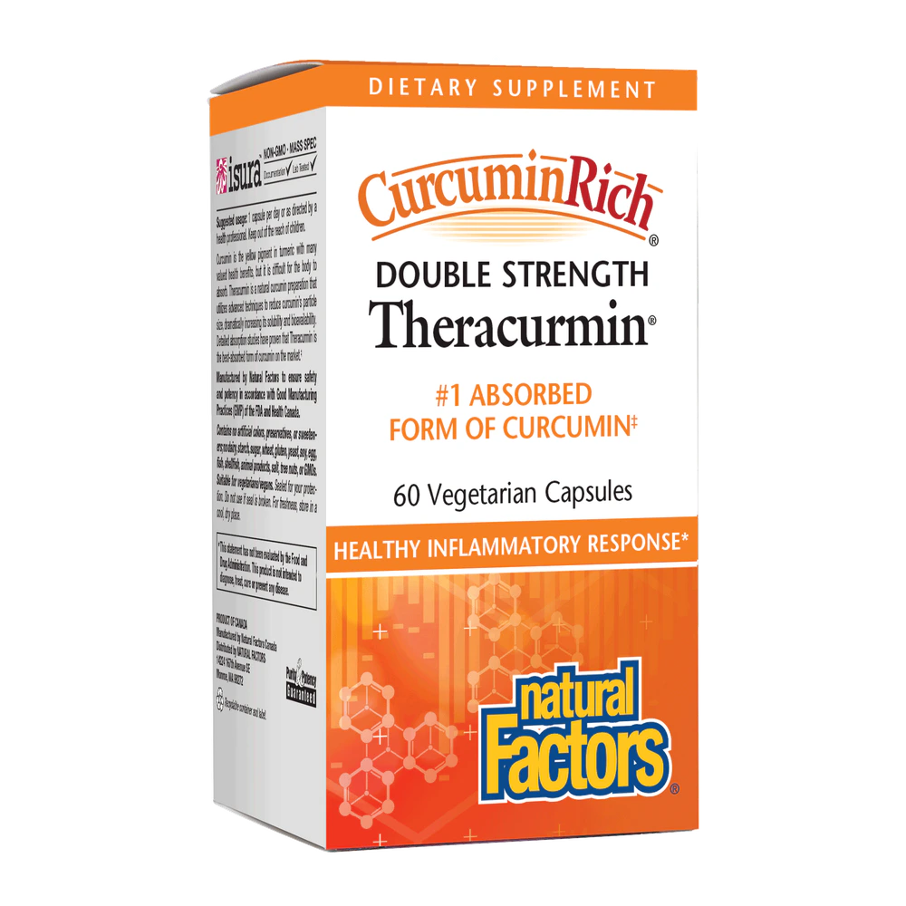 Natural Factors - Curcuminrich Double Strength Theracurmin - 60 Veg Capsules