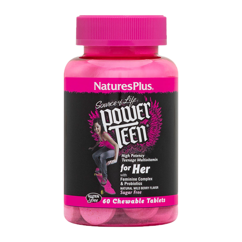 Natures Plus - Power Teen Hers Chewable - 60 count