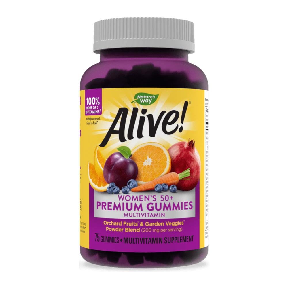 Natures Way - Alive - Women's 50+ Gummy Multi-Vitamins - 75 Gummies
