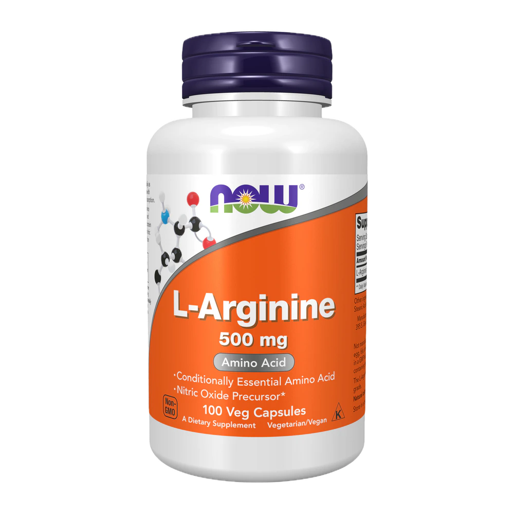 Now - Arginine 500mg - 100 Capsules