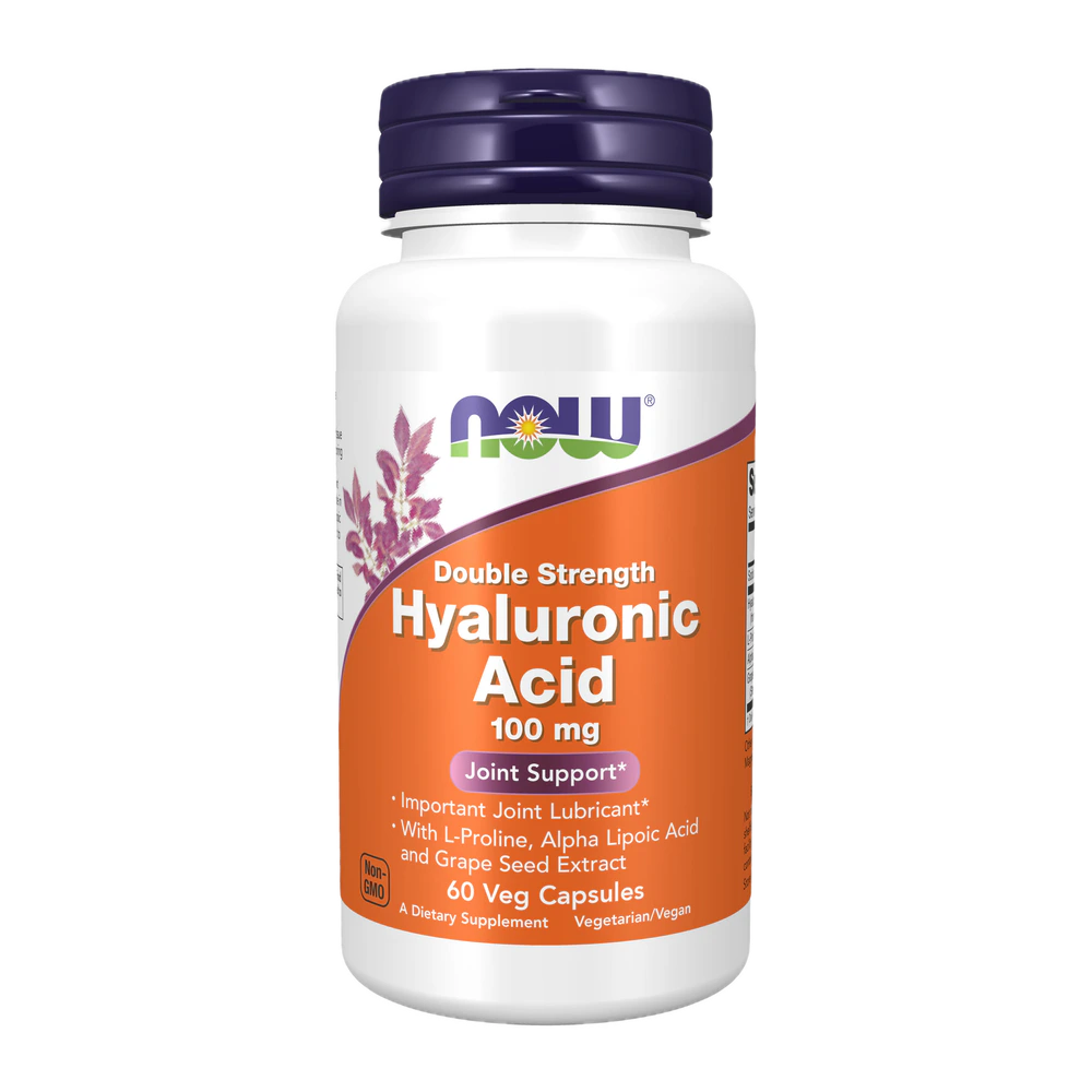Now - Hyaluronic Acid 100mg 2X Plus - 60 Veg Capsules