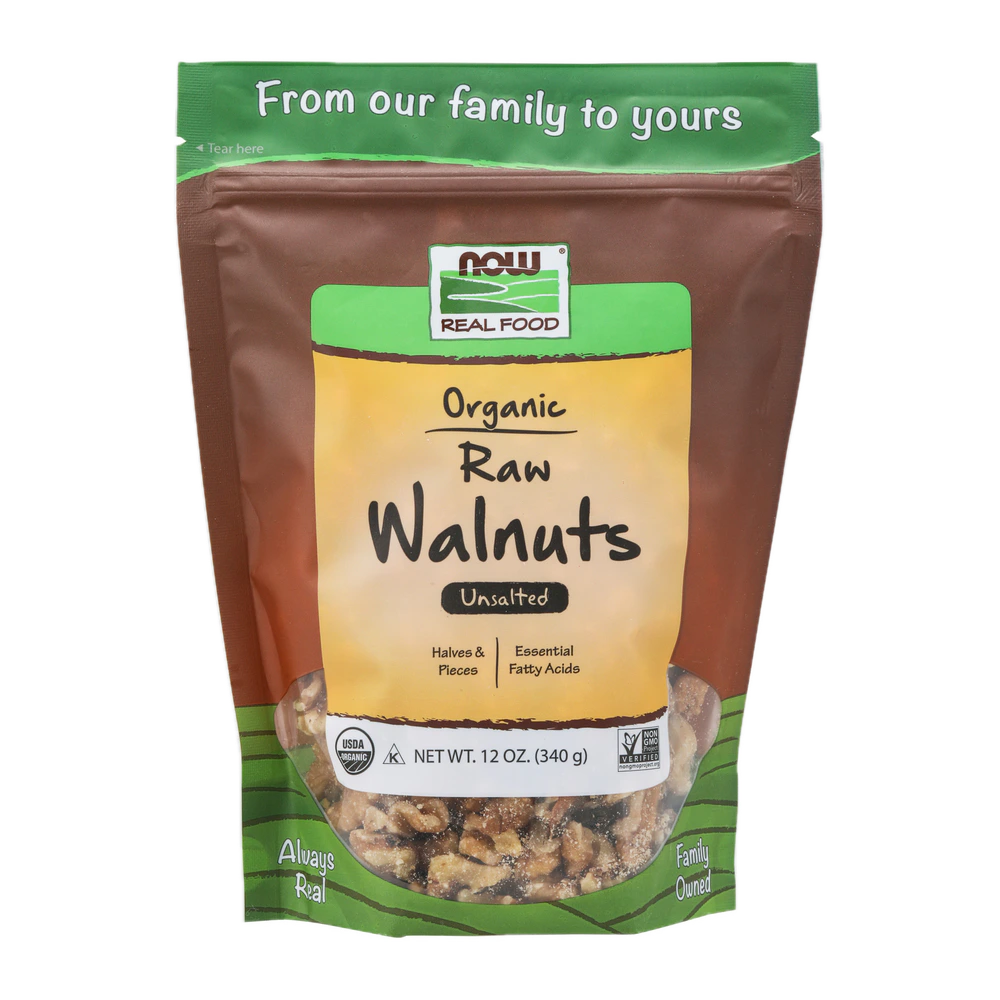 Now - Organic Walnuts Raw - 12 oz