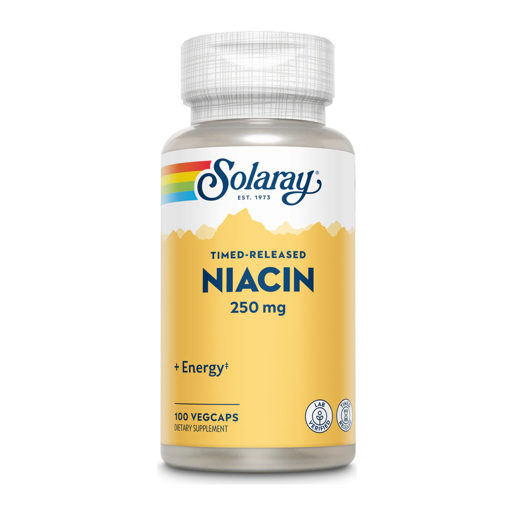 Solaray - Niacin Timed-Release 250 mg - 100 Capsules