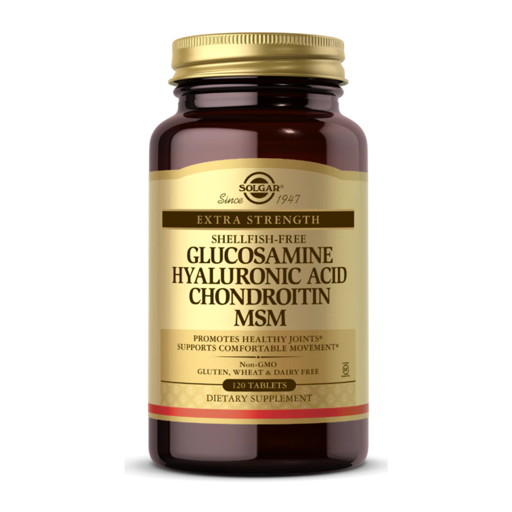 Solgar - Glucosamine Hyaluronic Acid Chondroitin MSM Shellfish-Free - 120 Tablets