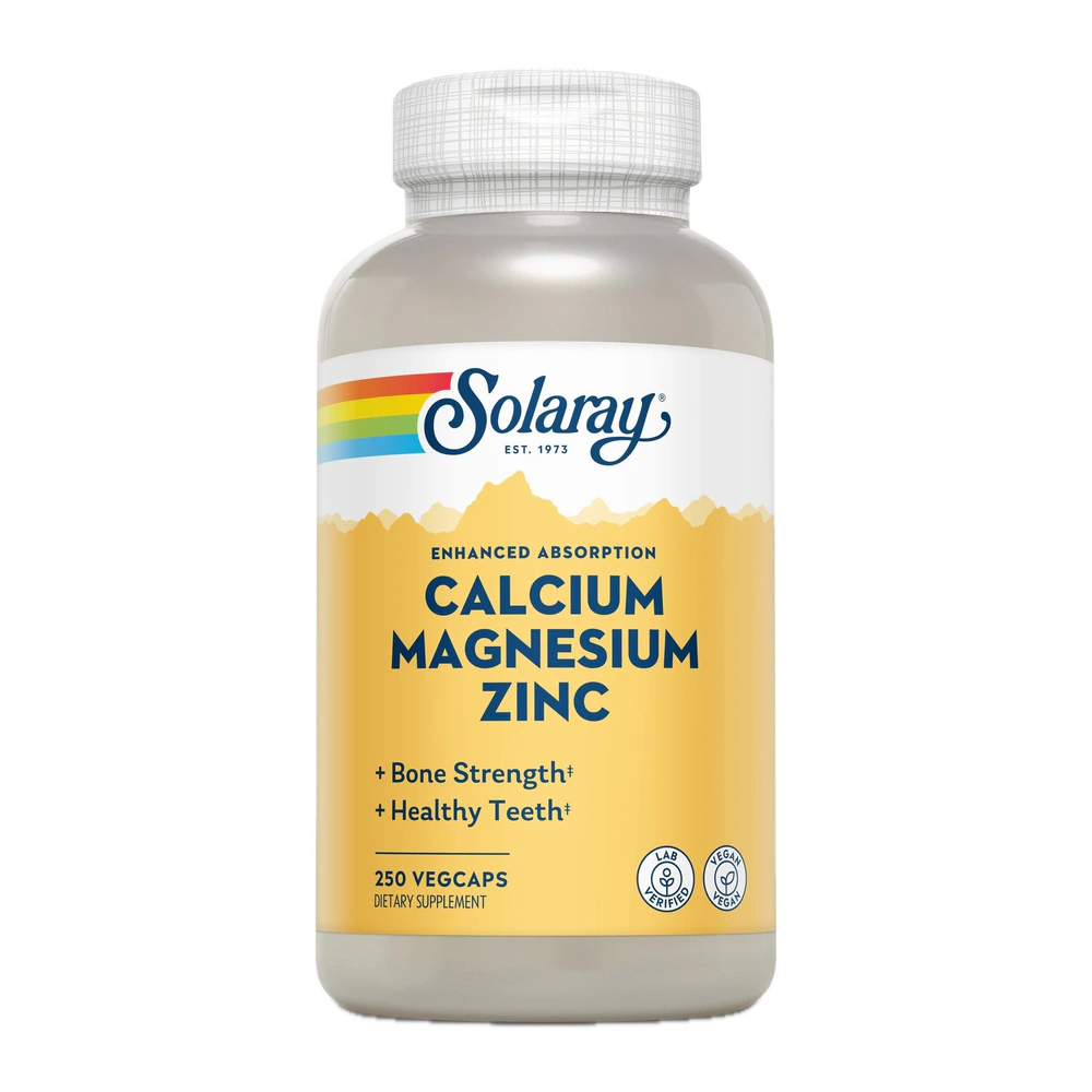 Solaray - Calcium Magnesium Zinc - 250 Capsules