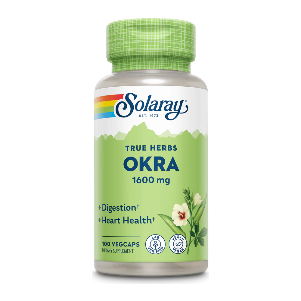 Solaray - Okra Fruit - 100 Veg Capsules