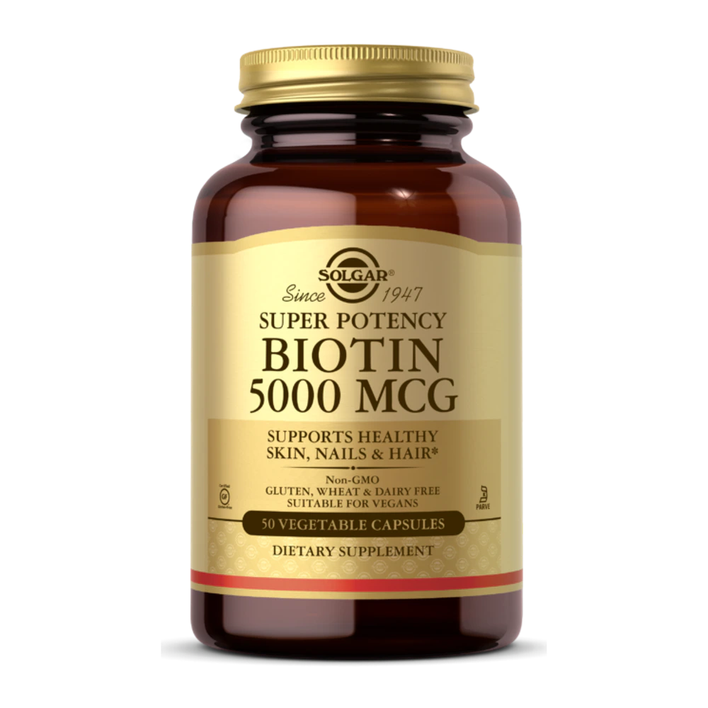 Solgar - Biotin 5000 mcg - 50 Veg Capsules