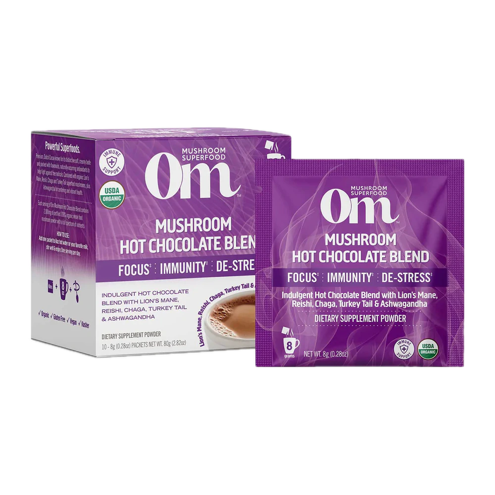 Om - Box of Mushroom Hot Chocolate Blend - 10 Pack