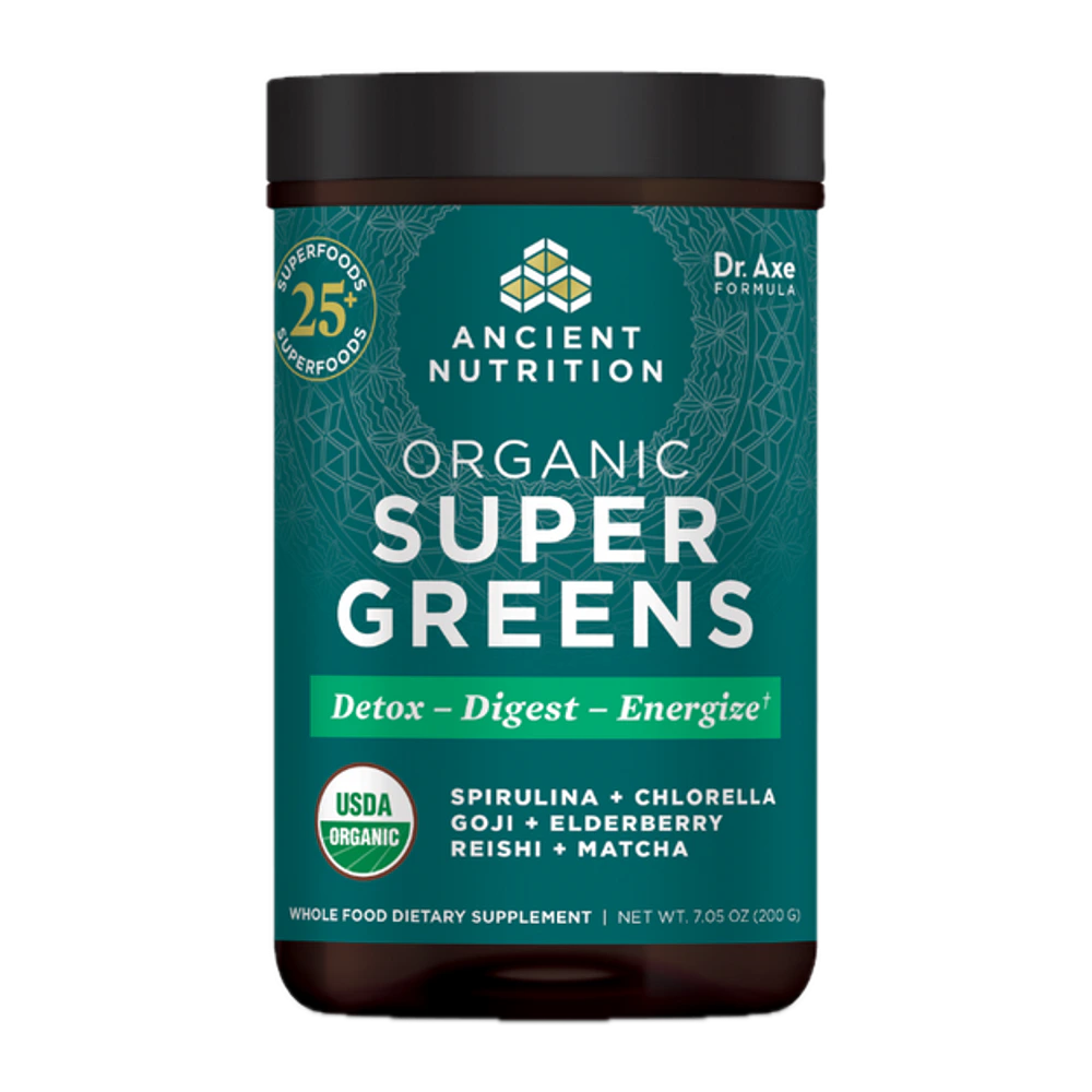 Ancient Nutrition - Super Greens Unflavored - 200 g
