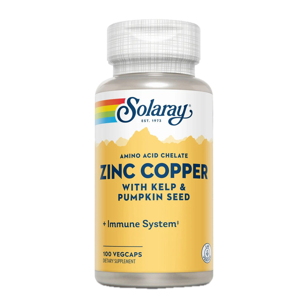 Solaray - Zinc Copper - 100 Veg Capsules