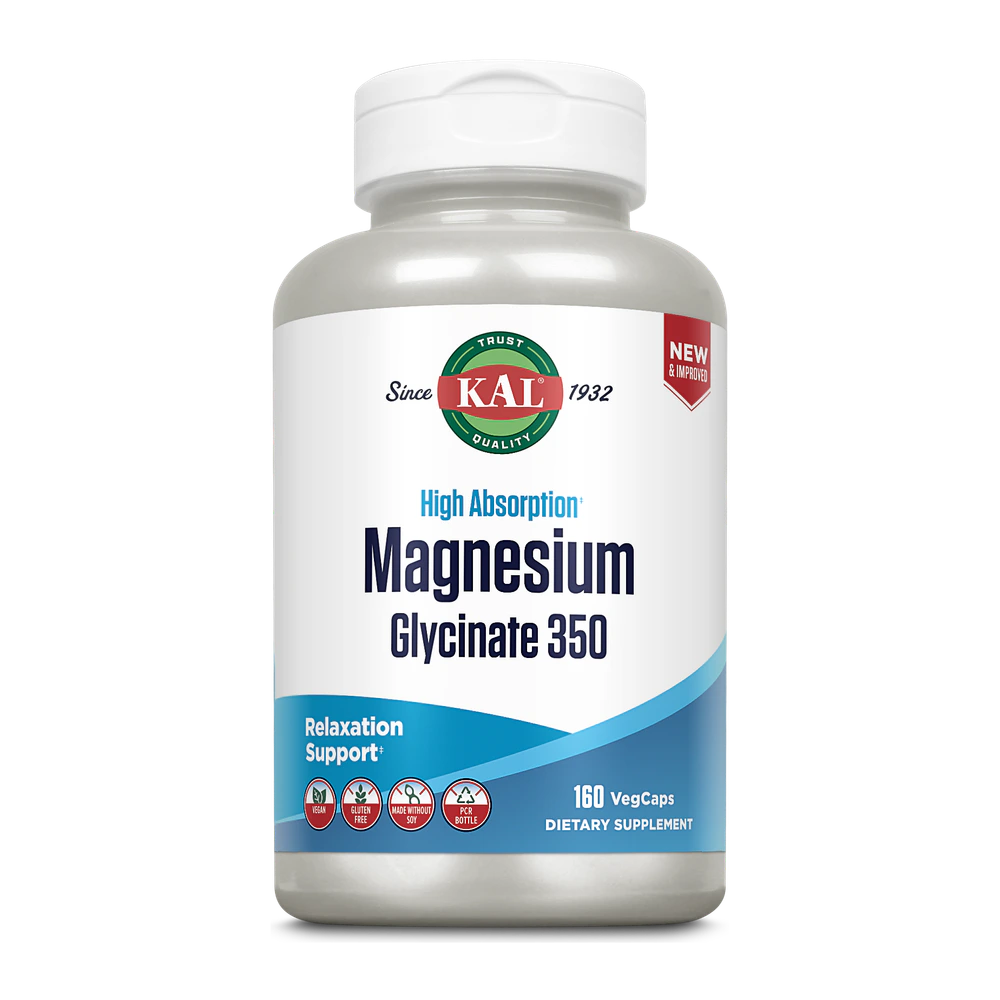 Kal - Magnesium Glycinate 350mg - 160 Veg Capsules
