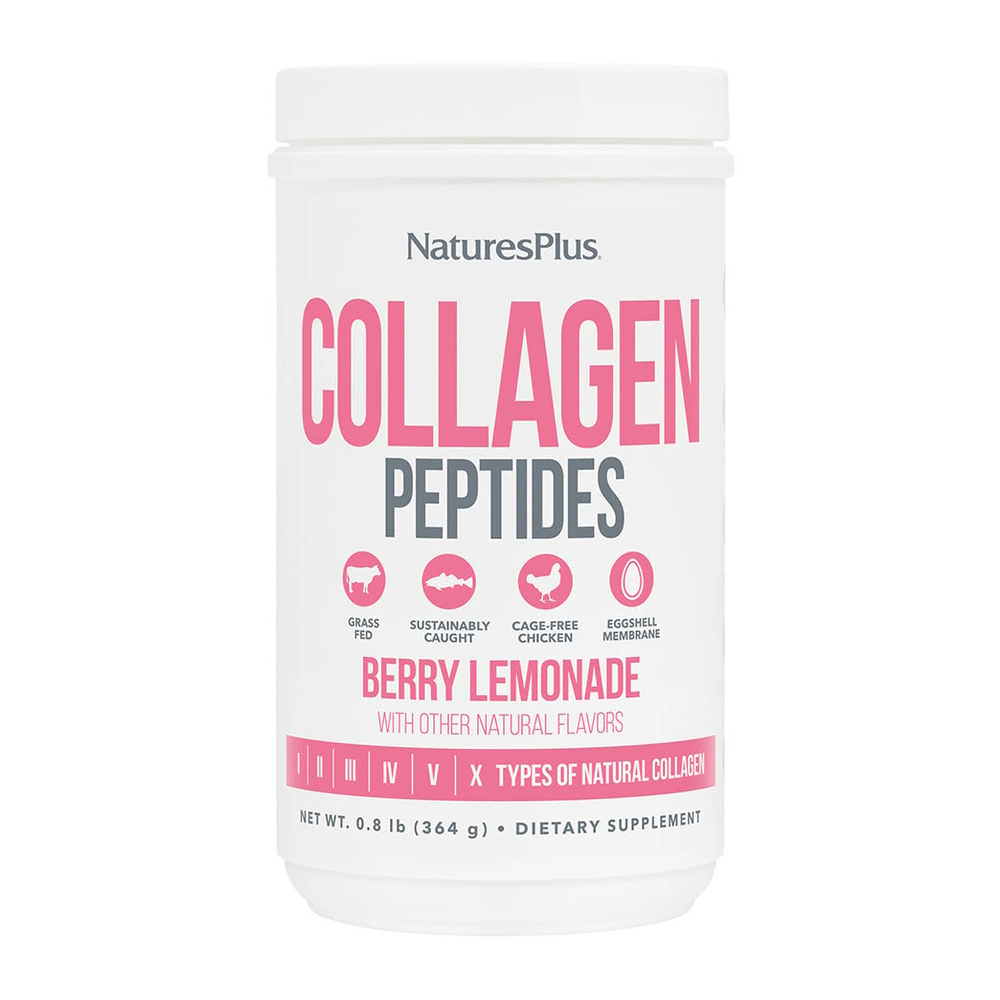 Natures Plus - Collagen Peptides Berry Lemonade - 364 grams