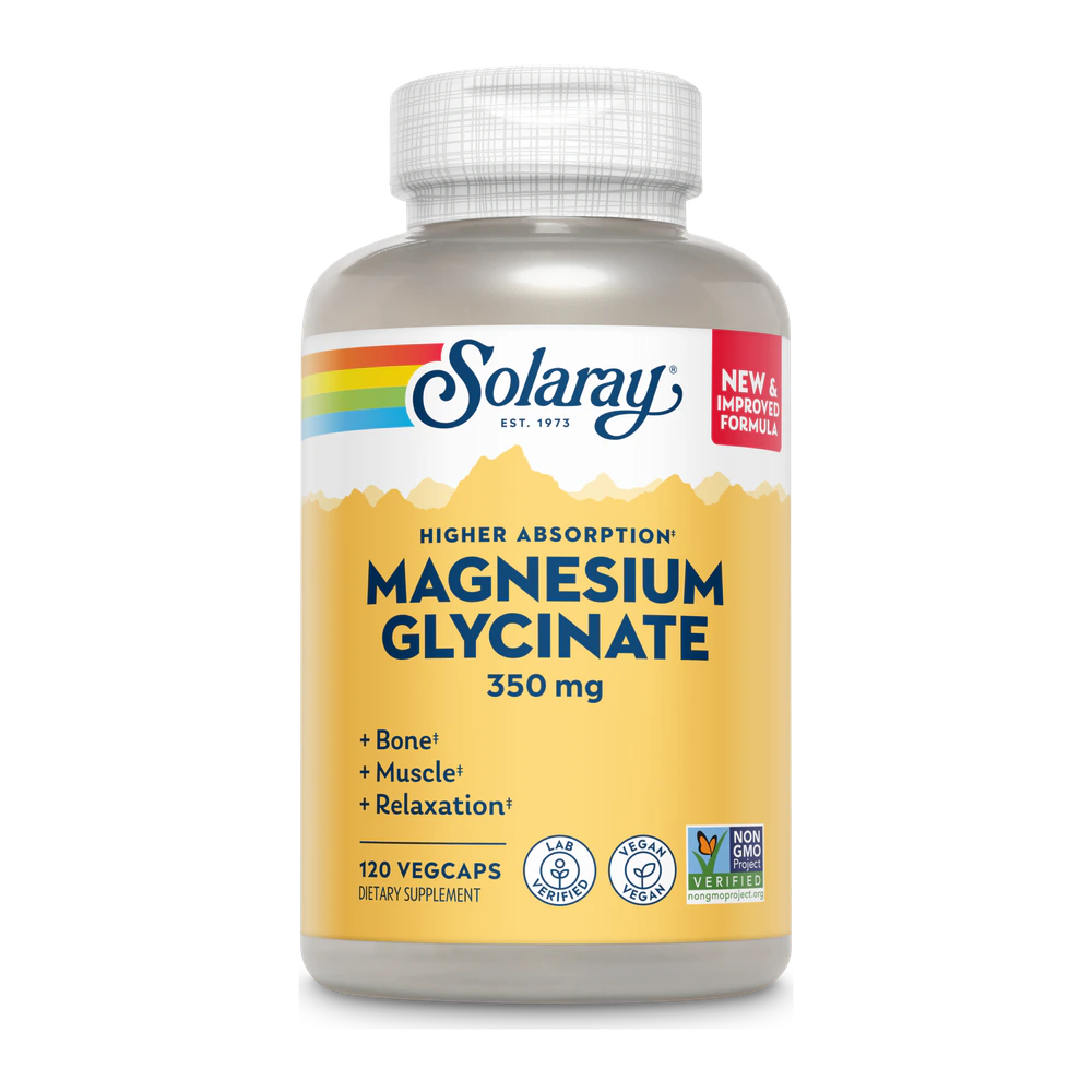 Solaray - Magnesium Glycinate 350 mg - 120 Veg Capsules