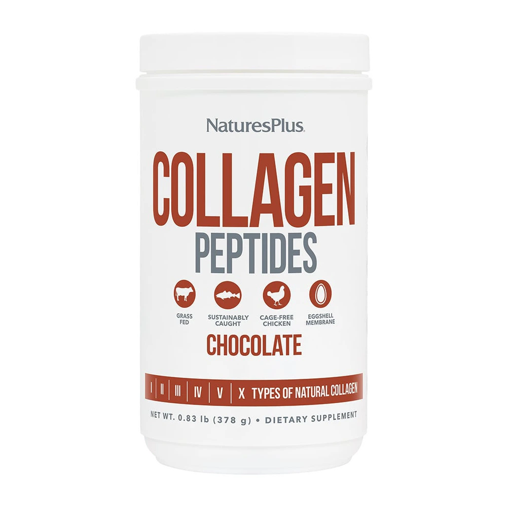 Natures Plus - Collagen Peptides Chocolate - 378 grams