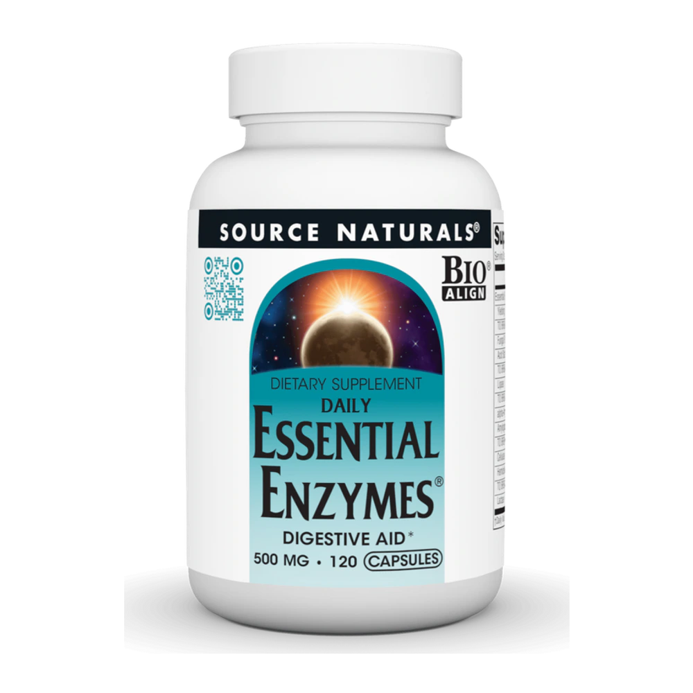 Source Naturals - Essential Enzymes 500mg - 120 Capsules