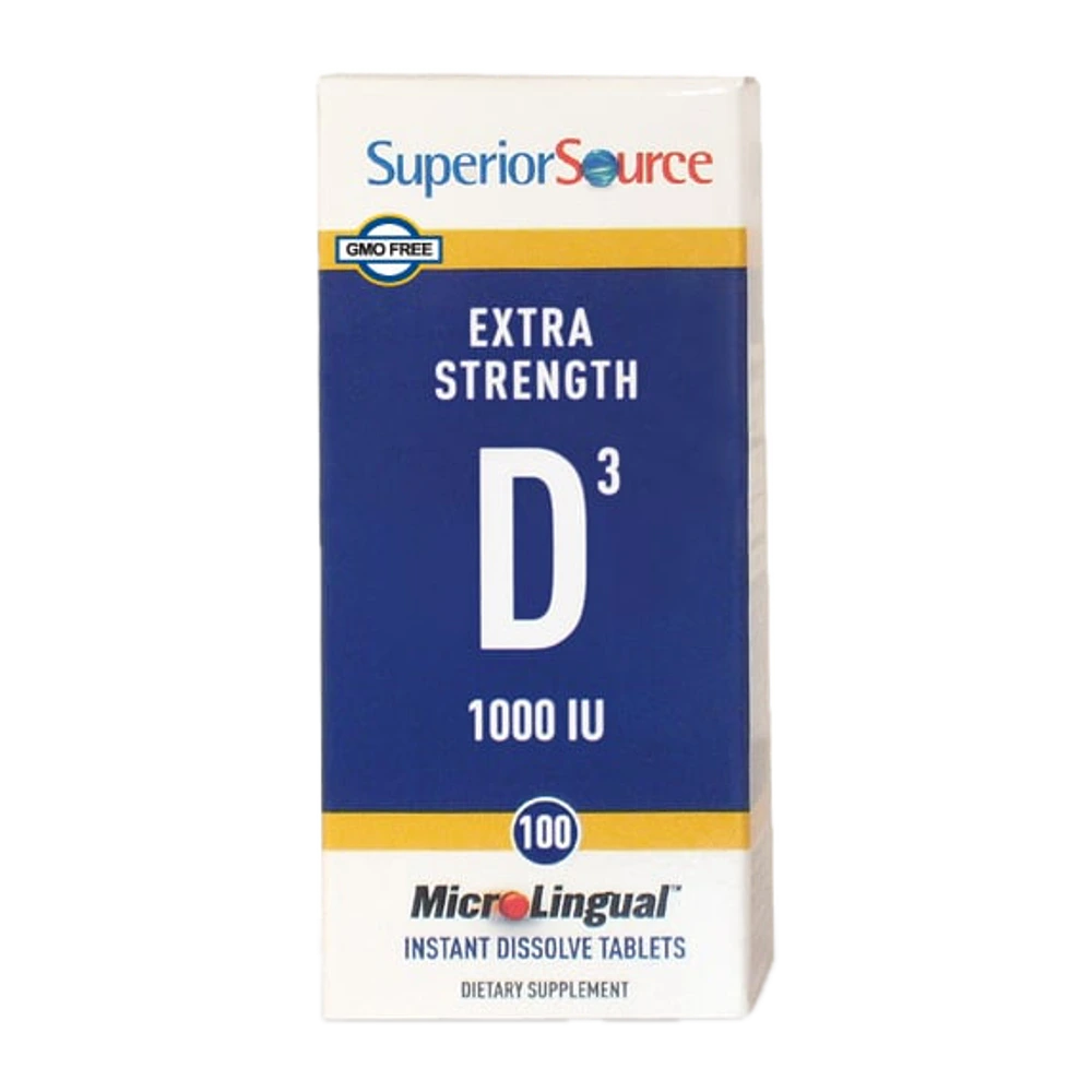 Superior Source - Microlingual Extra Strength D3 1,000 - 100 Tablets