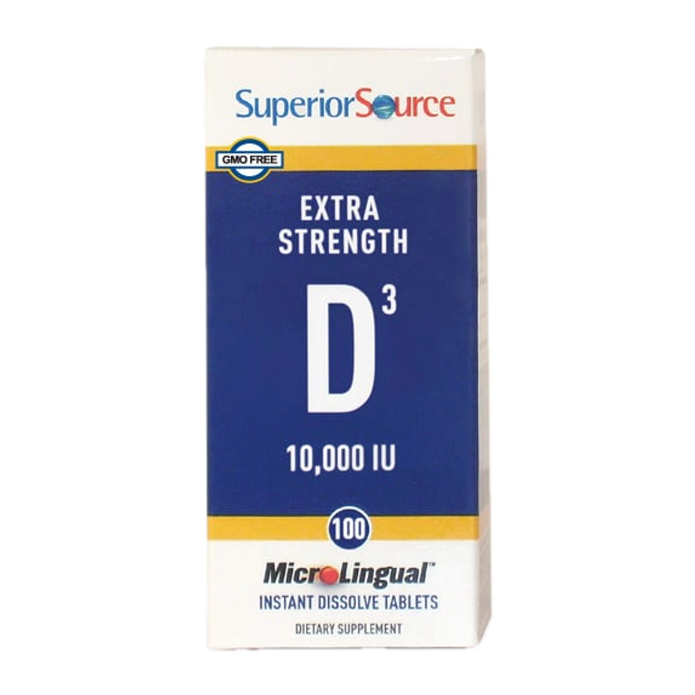 Superior Source - Extra Strength Vitamin D3 10000 IU - 100 Tablets