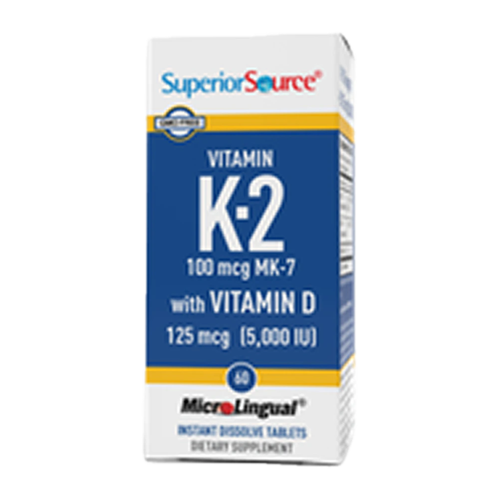 Superior Source - K2 100 mcg With D3 5000 - 60 Tablets
