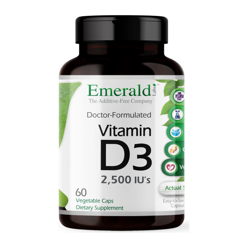 Emerald Labs - D3 2,500 IU - 60 Veg Capsules