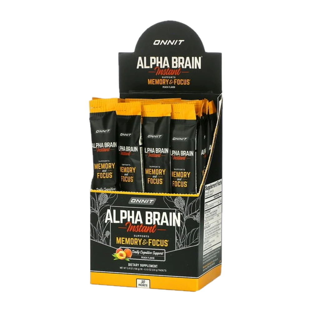 Onnit - Box of Alpha Brain Instant Peach - 30 Packets