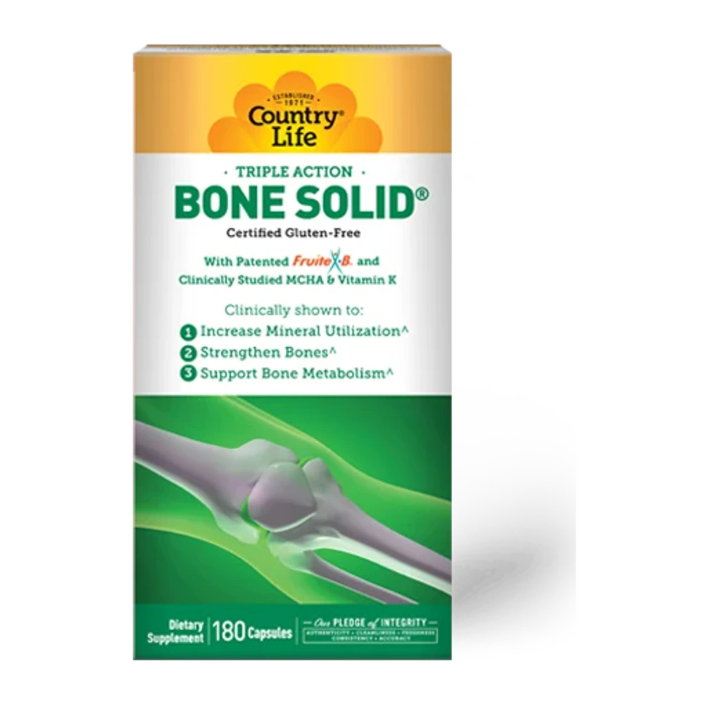 Country Life - Bone Solid - 180 Veg Capsules