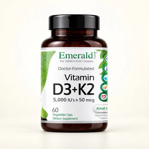 Emerald Labs - D3 + K2 - 60 Veg Capsules